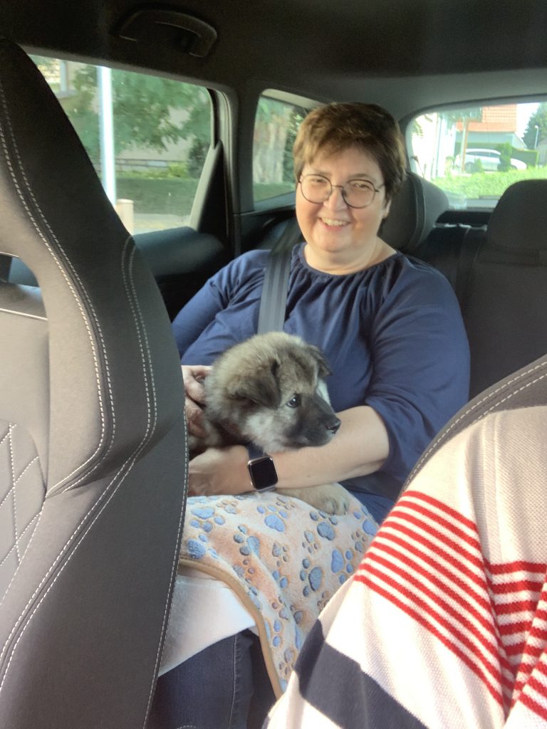 Biko bei der Abholung